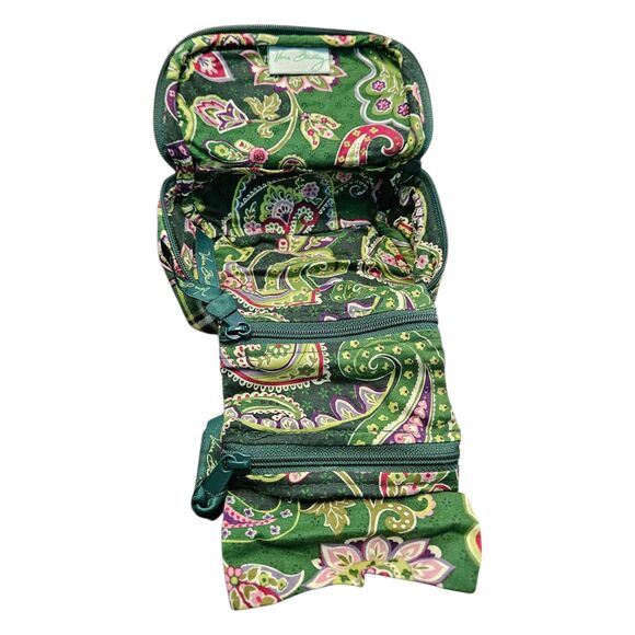 Vera Bradley Green Paisley Cosemetic Travel Bag - Picture 5 of 8